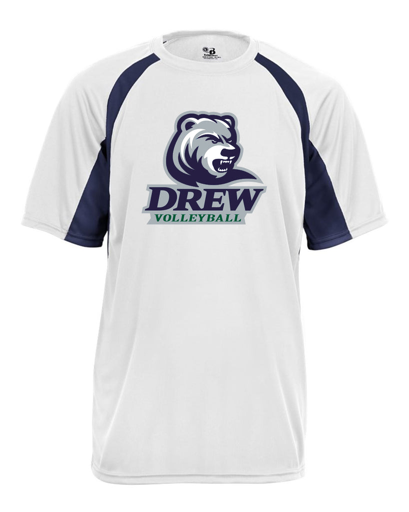 Drew Volleyball Badger - B-Core Hook T-Shirt - 4144 w/ 4 Color V2 Design on Front.