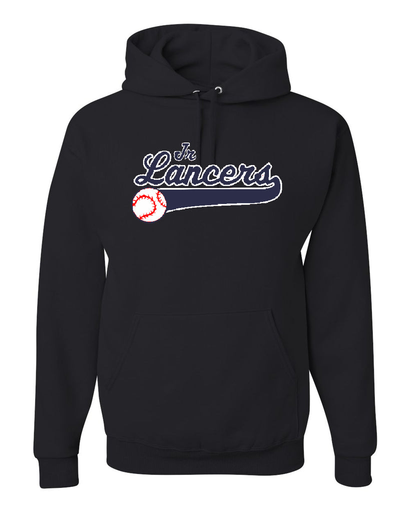 Jr. Lancers Baseball JERZEES - NuBlend® Hooded Sweatshirt - 996MR w/ JRL Logo on Front.