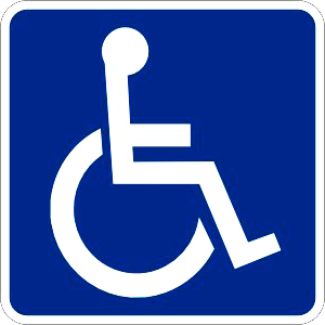 Handicapped ADA Full Color Printed Vinyl Decal Window Sticker