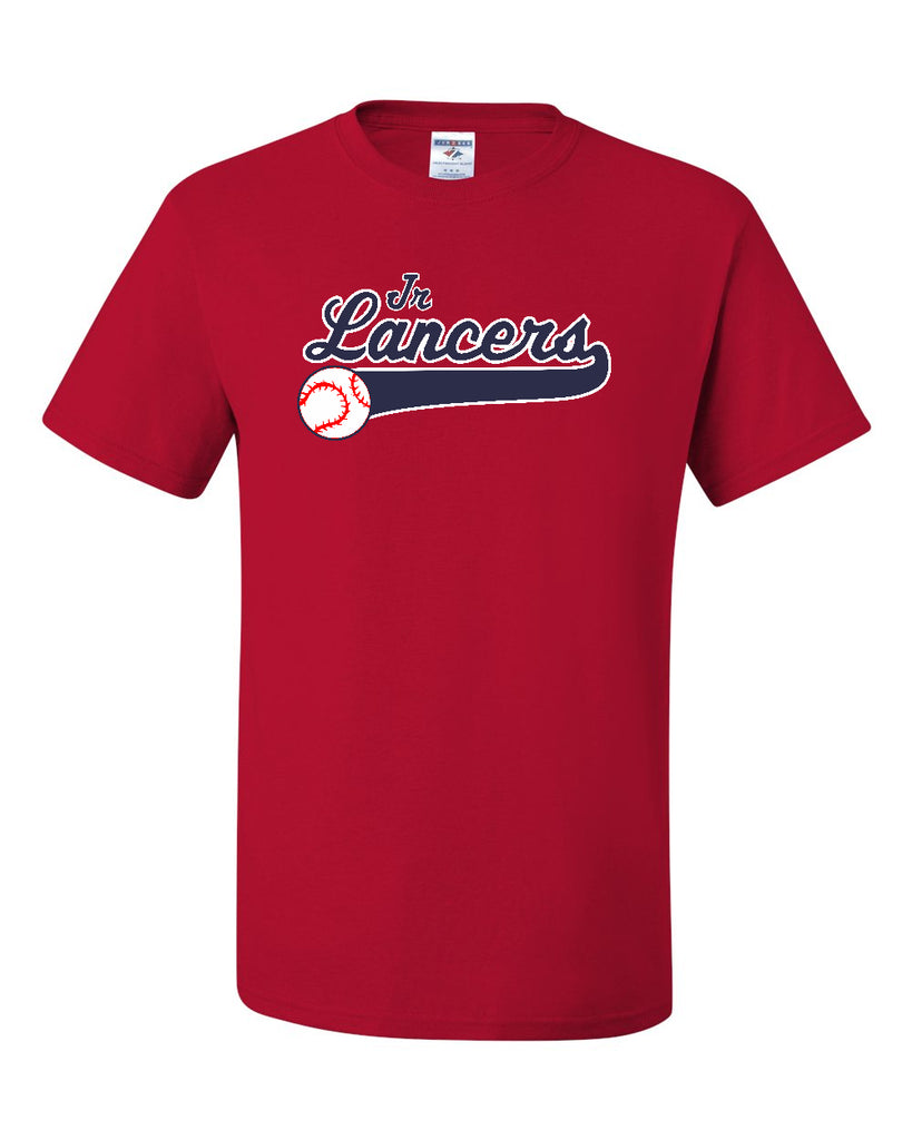 Jr. Lancers Baseball JERZEES - Dri-Power® 50/50 T-Shirt - 29MR w/ JRL Logo on Front.