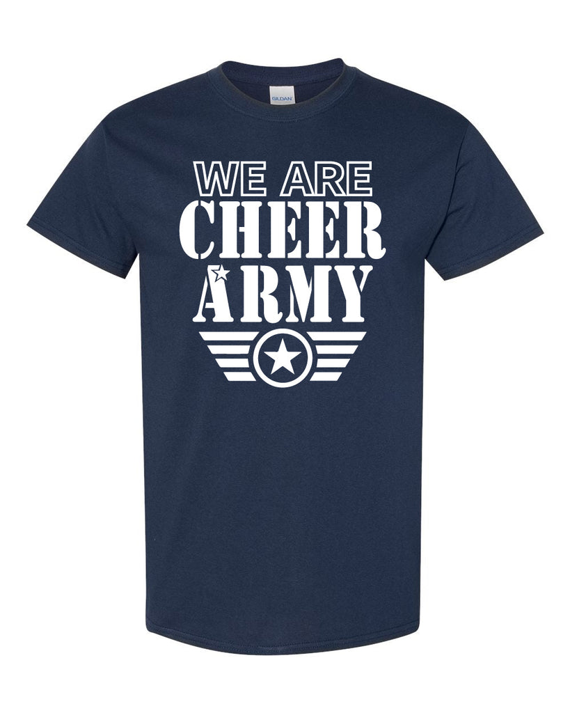 Cheer Army Navy Short Sleeve Tee w/ 23-24 Sponsor Shirt.