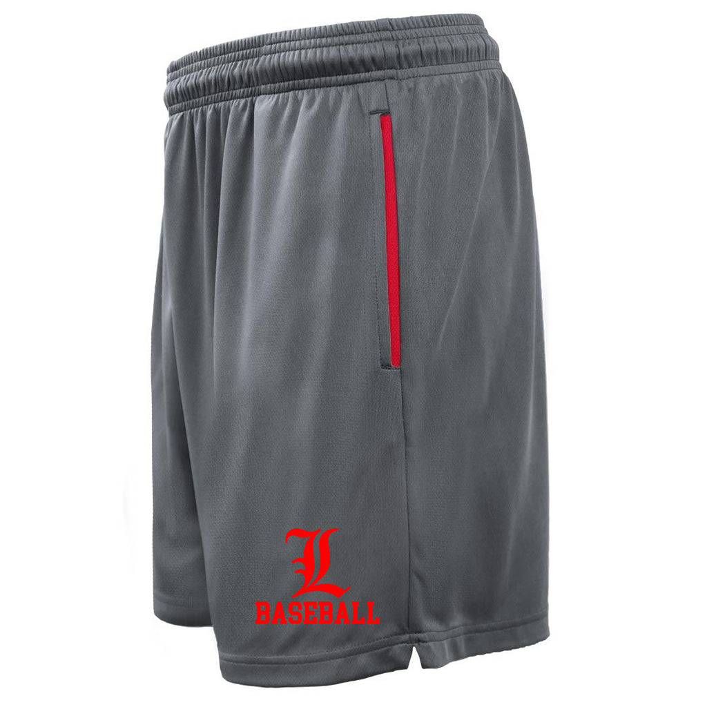 Lakeland Baseball PS Gray & Red 155 driveline 7” short w/ L Baseball Design Leg.