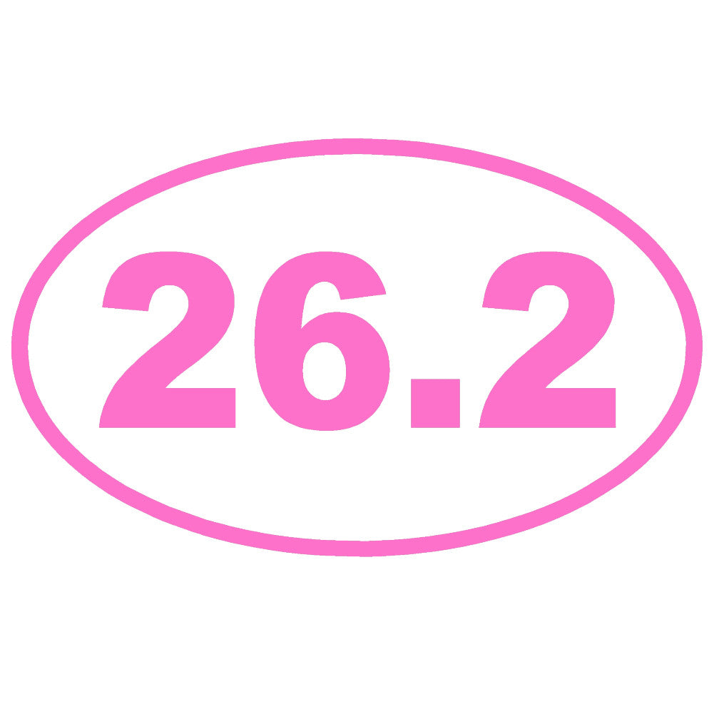 26.2 full marathon running ol single color transfer type decal