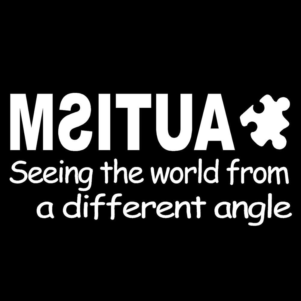 autism seeing the world.. v1 single color transfer type decal