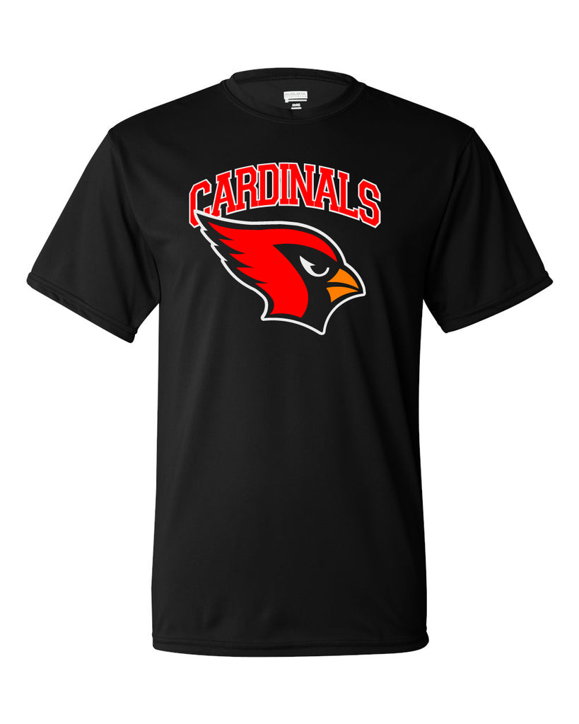 Westwood Cardinals Black Augusta Sportswear - Performance T-Shirt - 790 w/ Cardinals w/ Bird Design on Front.
