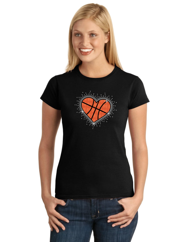 Basketball Heart Splatter V1 Mixed Media Design Shirt