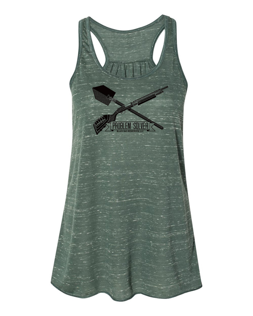 Black Bag Resources - Problem Solver - B+C Women's Flowy Racerback Tank - 8800