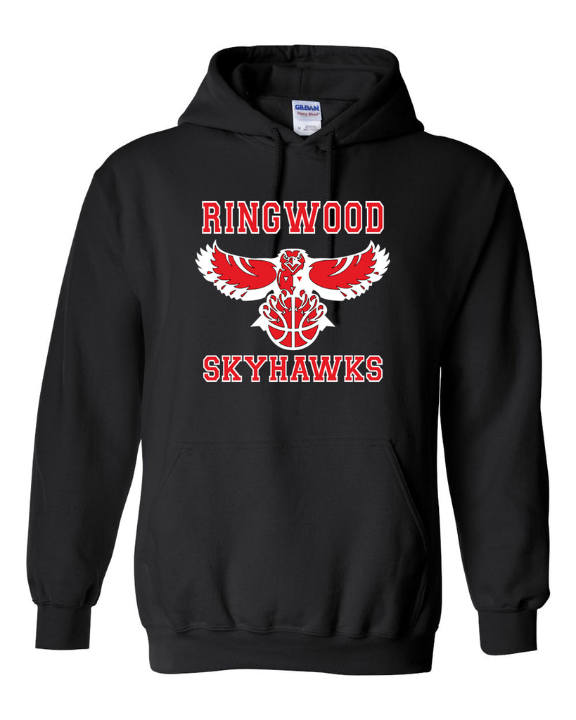 Ringwood Skyhawks BLACK Heavy Blend™ Hooded Sweatshirt - 18500 w/ Skyhawks Logo on Front