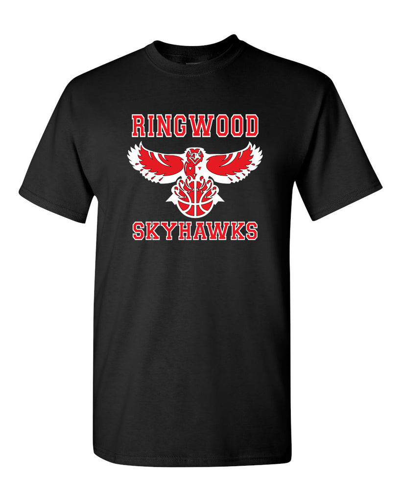 Ringwood Skyhawks BLACK Short Sleeve Tee w/ Skyhawks Logo on Front