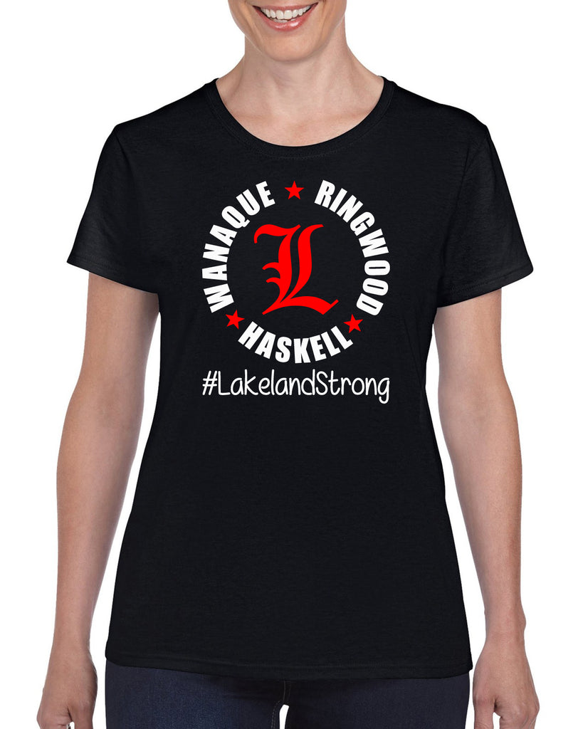Lakeland Strong School Community Support Graphic Design Shirt