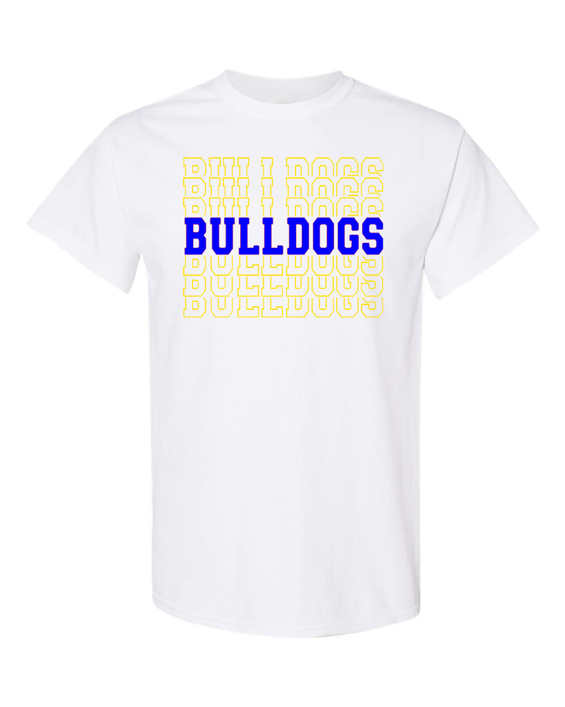 Butler Bulldogs White 100% Cotton Tee w/ Bulldogs Split 2 Color Design