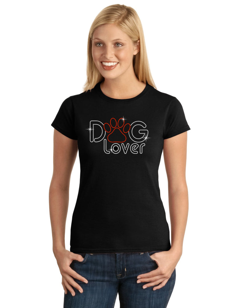 Dog Lover V1 Rhinestone Bling Design Shirt