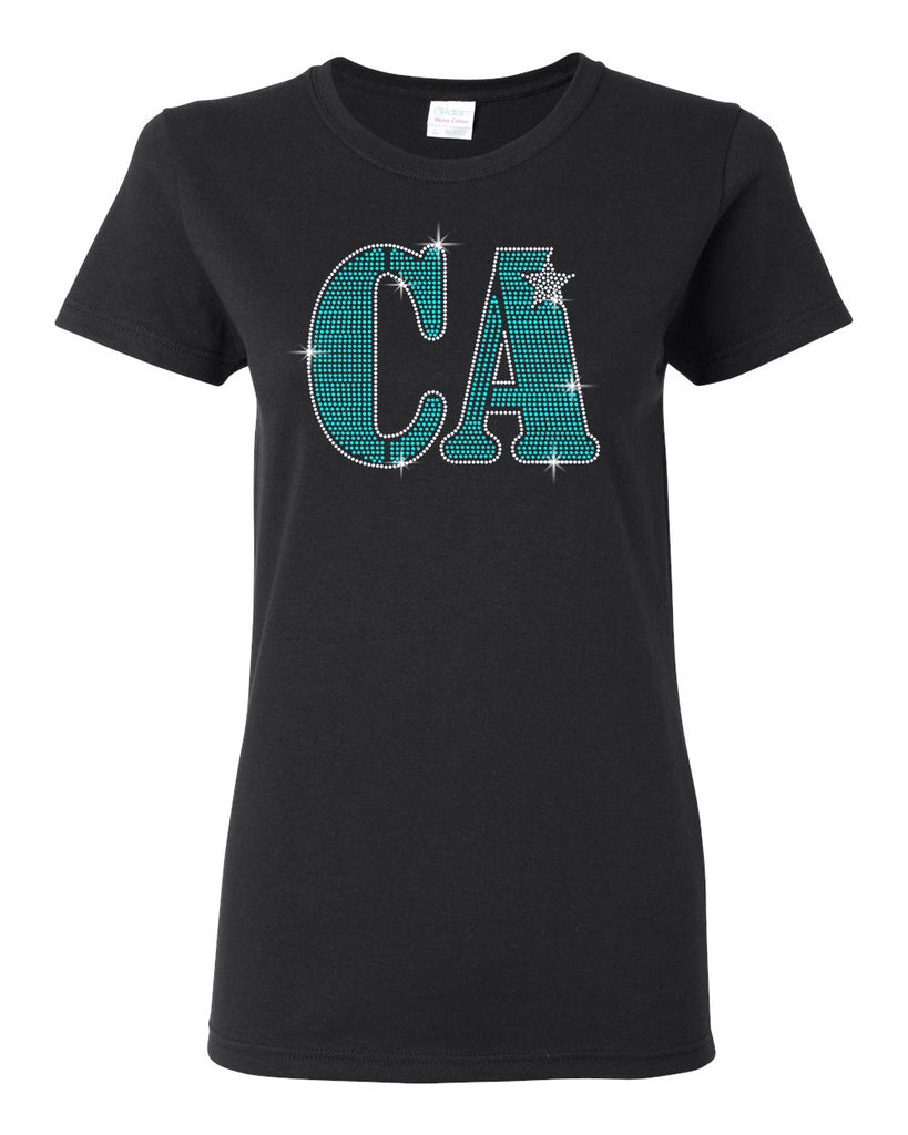 Cheer Army Black Short Sleeve Tee w/ Spangle CA Logo on Front.