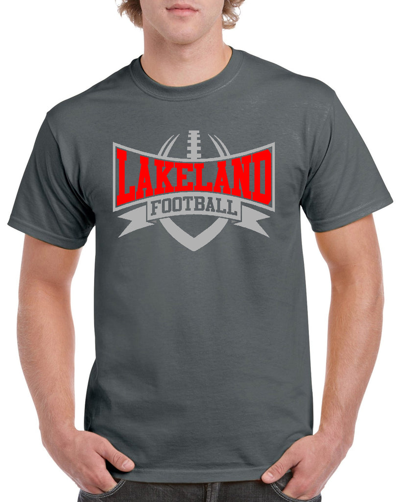 Lakeland Lancers Football Men's Tee w/ Large Front Logo Graphic Design Shirt