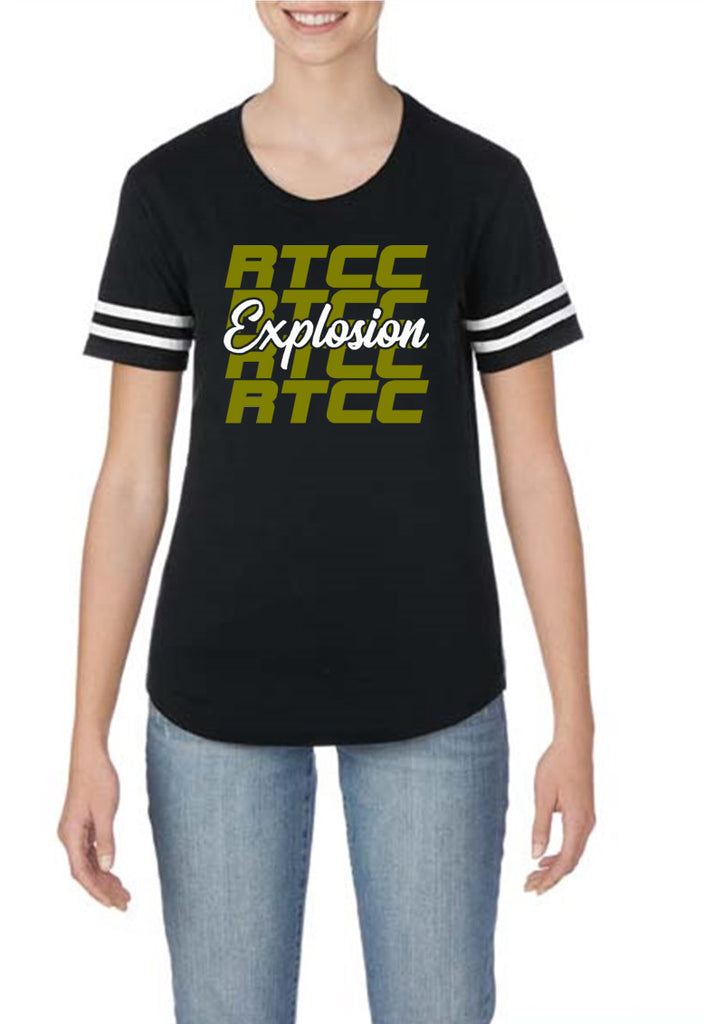 RTCC Black Victory T-Shirt w/ RTCC Explosion 2 Color Logo on Front.