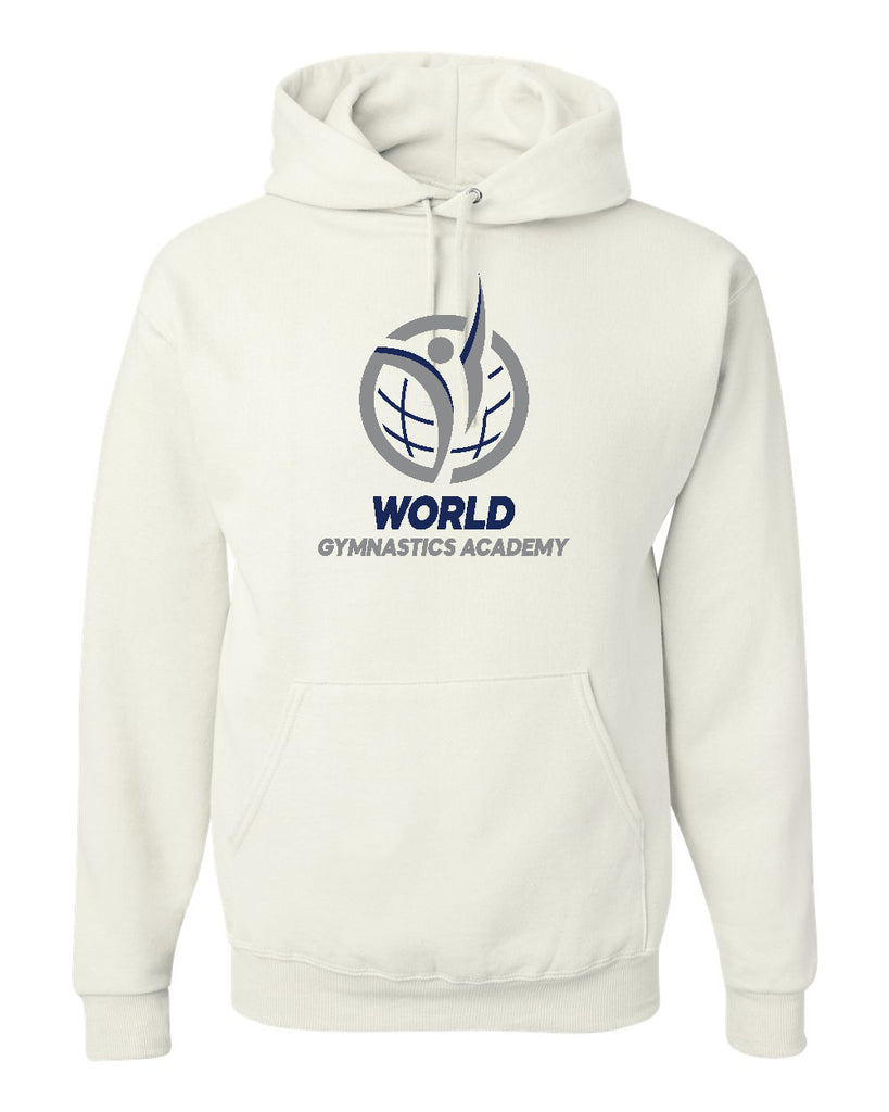 World Gymnastics JERZEES - NuBlend® Hooded Sweatshirt - 996MR w/ 2 Color Design on Front