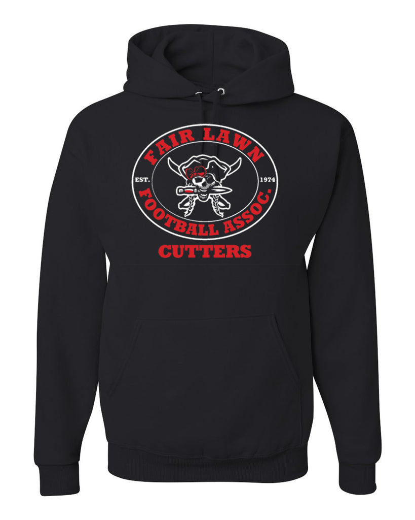 FLFA Black JERZEES - NuBlend® Hooded Sweatshirt - 996MR w/ FLFA Cheer/Football Logo on Front