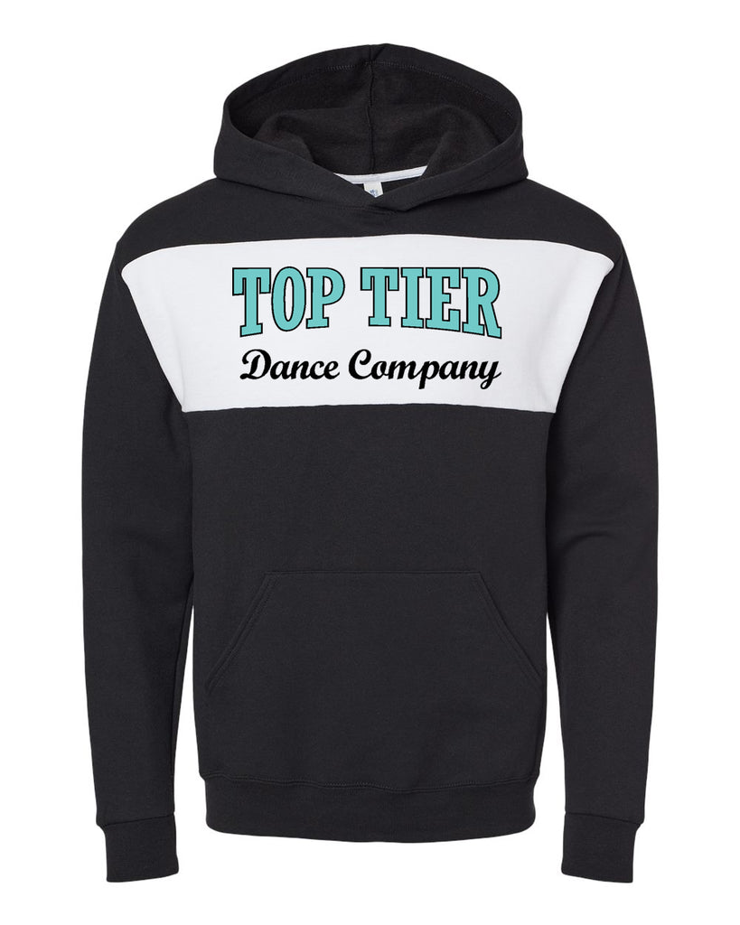 TOP TIER Dance Black JERZEES - Nublend® Billboard Hooded Sweatshirt - 98CR w/ Top Tier Dance Company Logo on Front