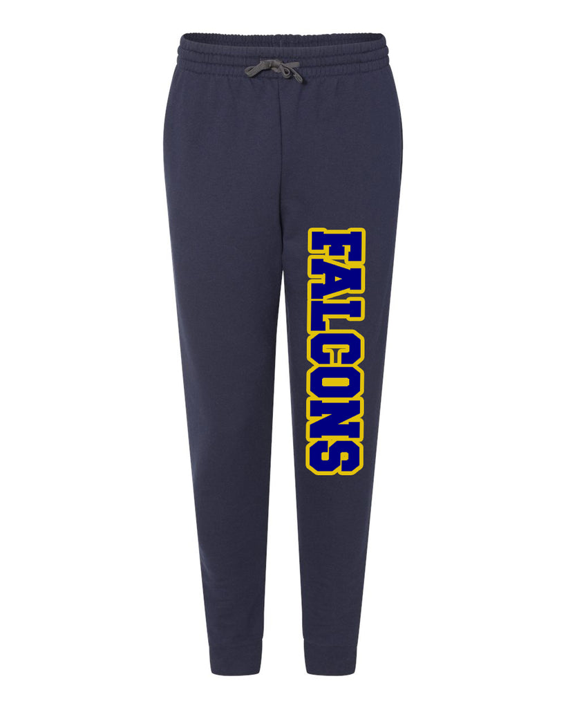 JTHS Falcons JERZEES - Nublend® Joggers - 975MPR - NAVY w/ 2 Color FALCONS down Leg.