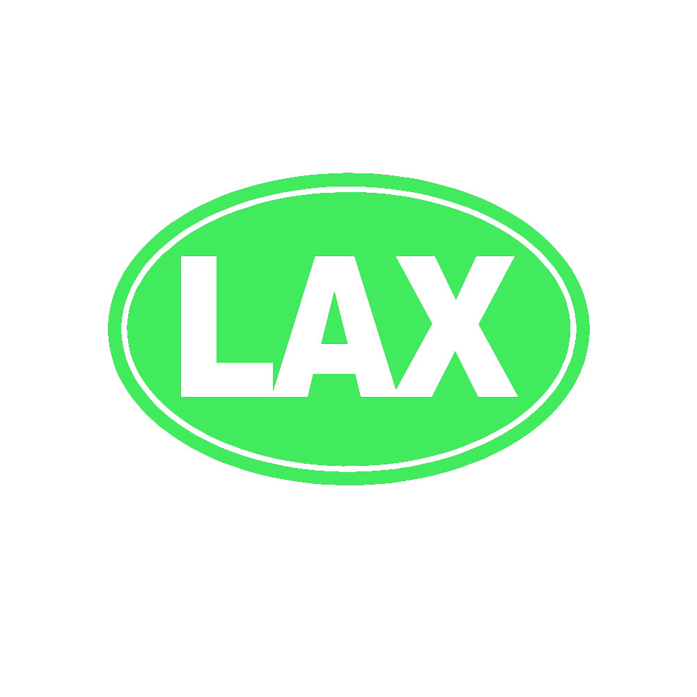 lax oval solid single color transfer type decal