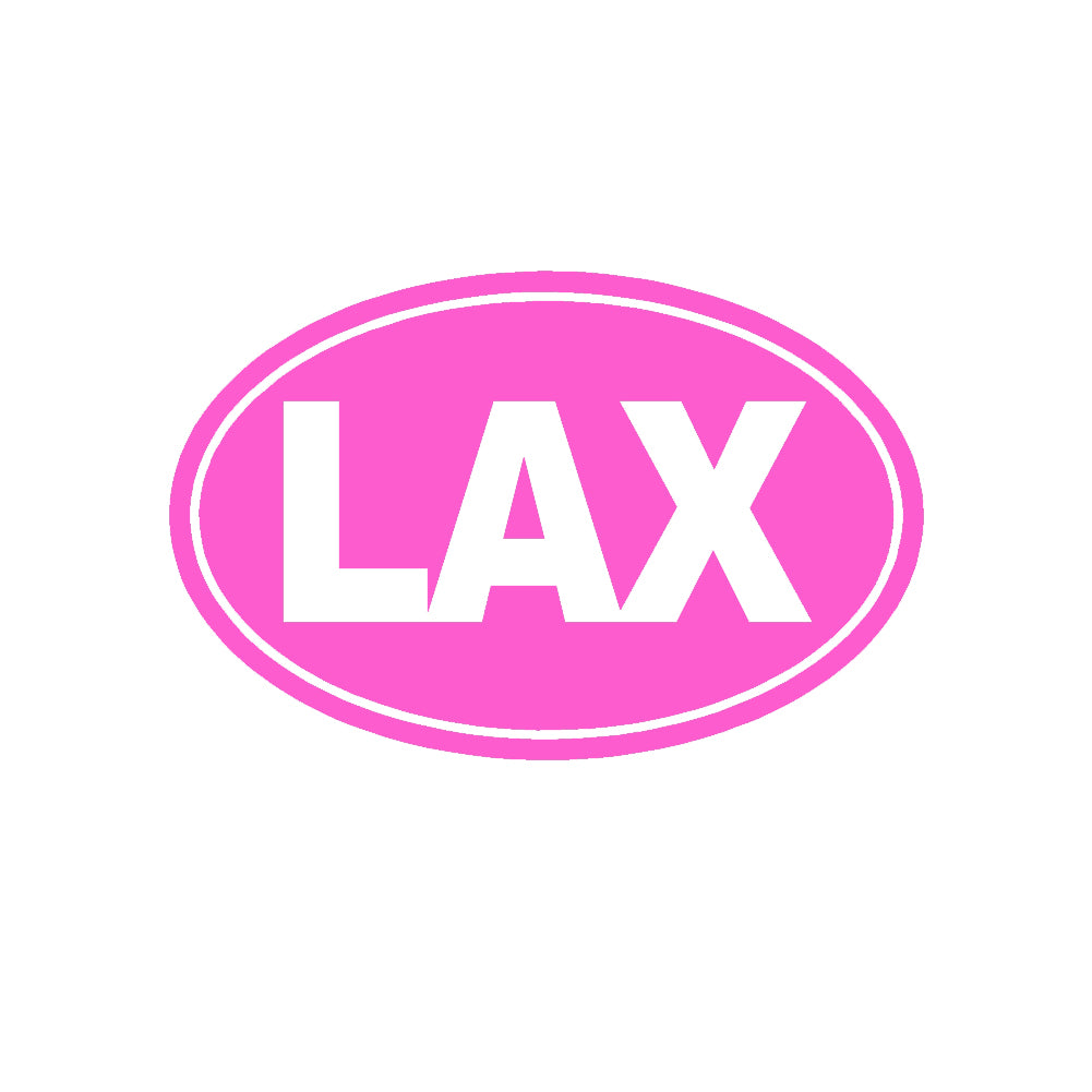 lax oval solid single color transfer type decal
