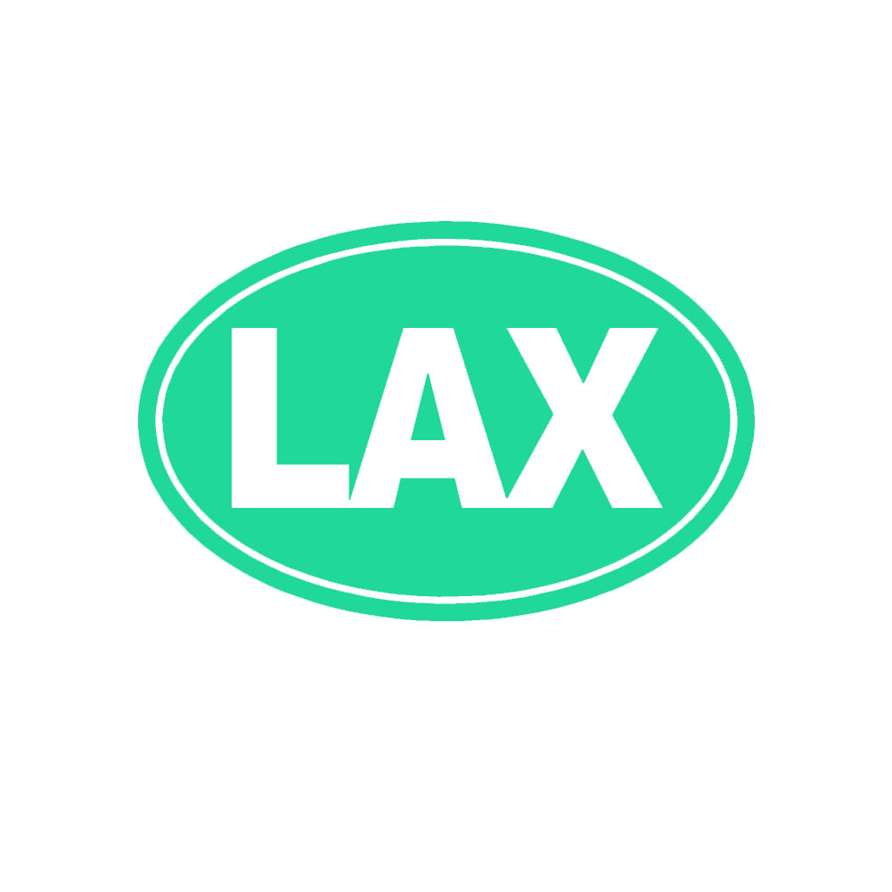 lax oval solid single color transfer type decal
