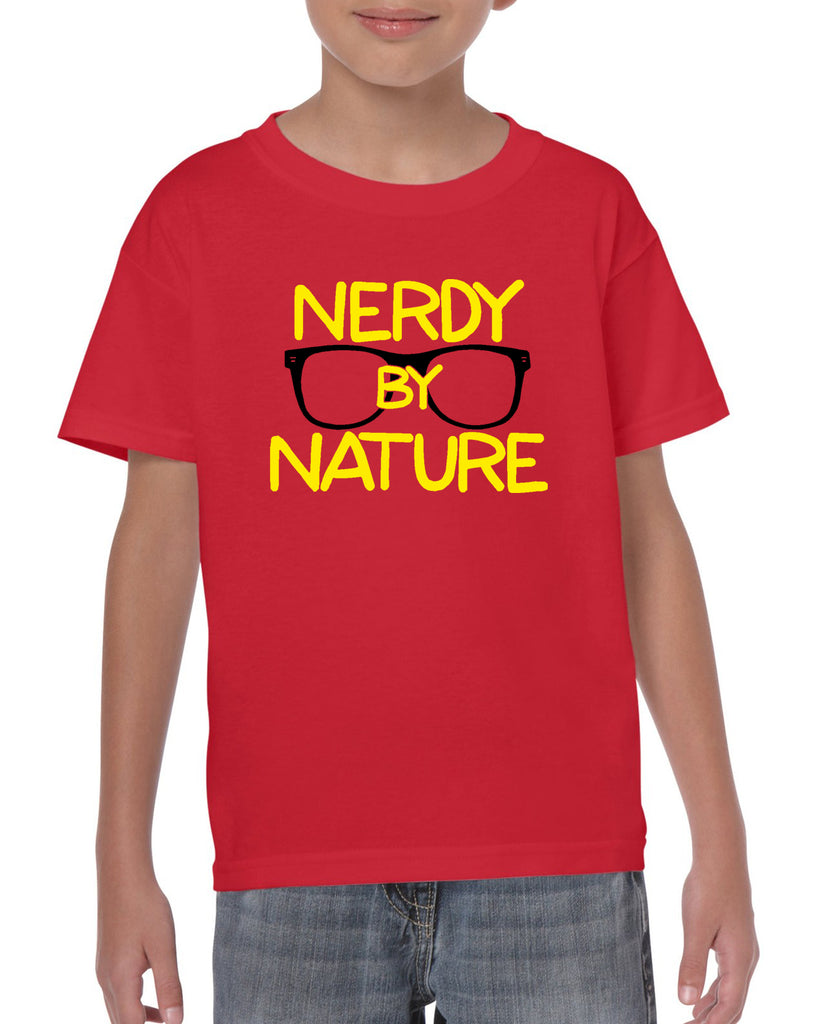 nerdy by nature graphic design shirt