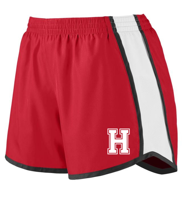 Heights Girls/Ladies Pulse Team Shorts w/ Heights Small Varsity H logo on Left Hip.