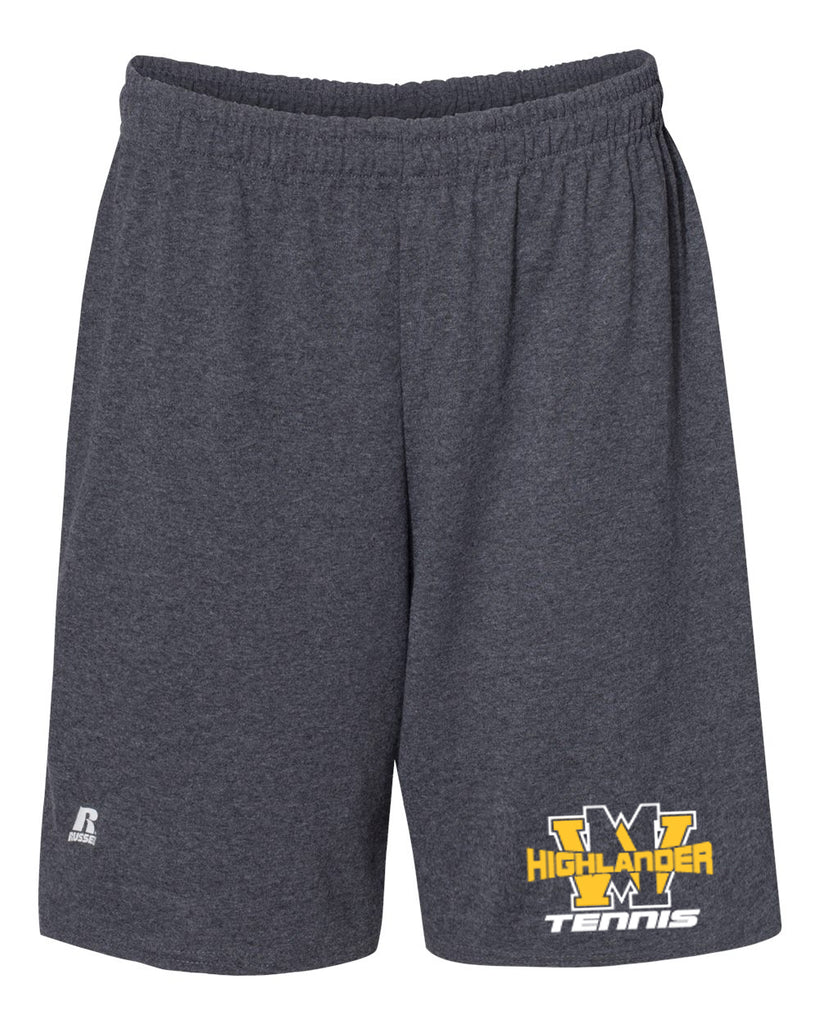 West Milford Tennis RA - Essential Jersey Cotton 10 Shorts with Pockets - 25843M w/ WM Logo on Left Front Hip.