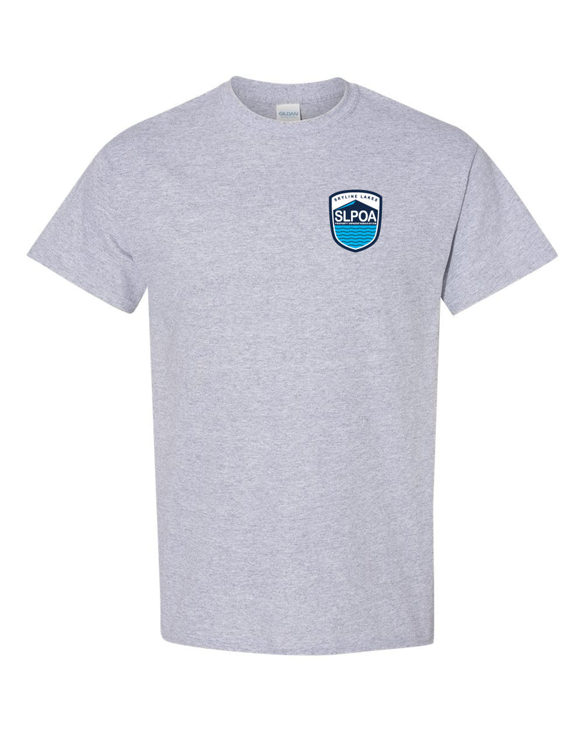 Skyline Lakes Short Sleeve TODDLER Tee w/ Shield Logo Front & SLPOA Logo on Back