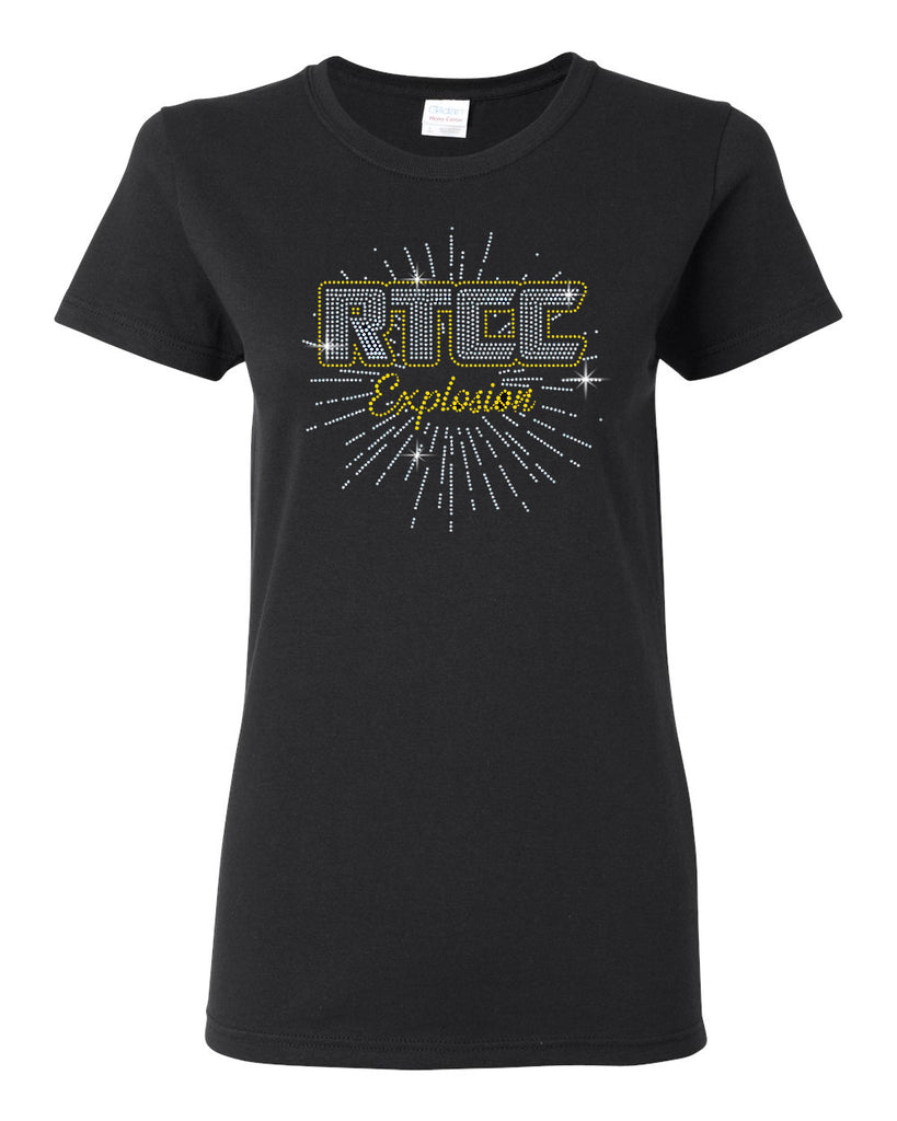 RTCC Black T-Shirt w/ RTCC Spangle Burst Logo on Front.