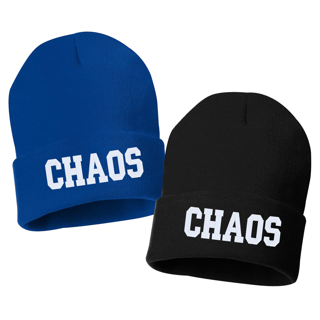CHAOS Embroidered Cuffed Beanie Hat