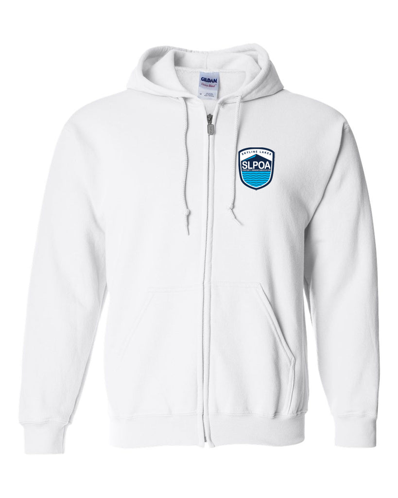 Skyline Lakes Heavy Blend™ Full-Zip Hooded Sweatshirt - 18600 w/ Shield Logo Front & SLPOA Logo on Back