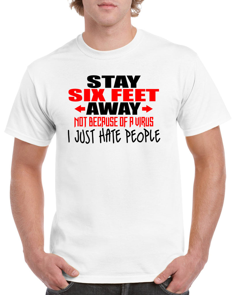 stay six feet back funny graphic design shirt