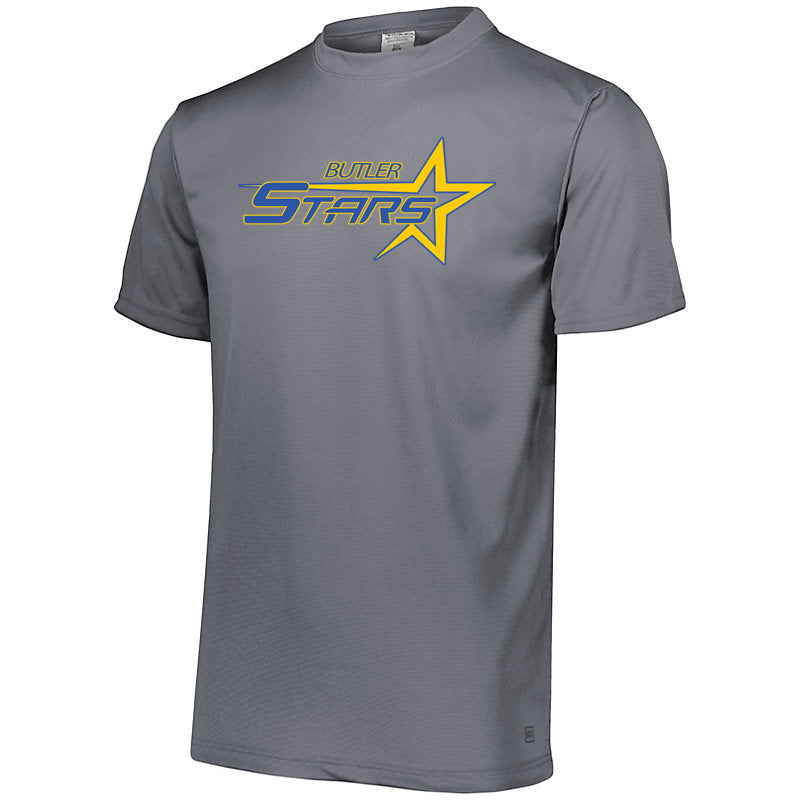 Butler Stars Gray Attain Wicking Set-In Sleeve Tee w/ Large Front 2 Color Design