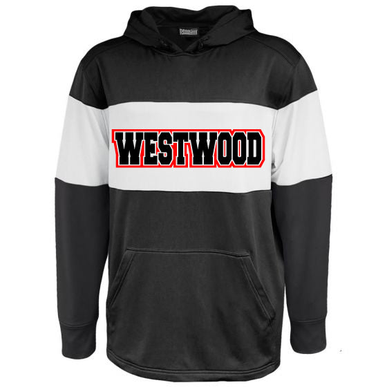 Westwood Cardinals Black & White Centurion Hoodie w/ WESTWOOD on Front