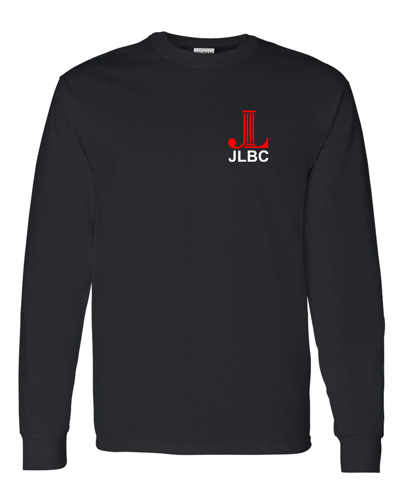 JLBC Black 100% Cotton Long Sleeve Tee w/ Small Left Chest Design