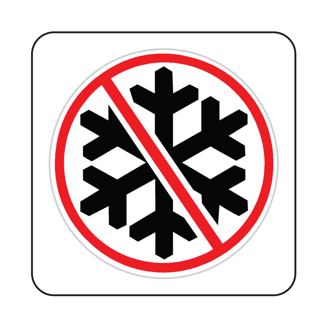 No Snowflakes Round Funny Hard Hat-Helmet Full Color Printed Decal