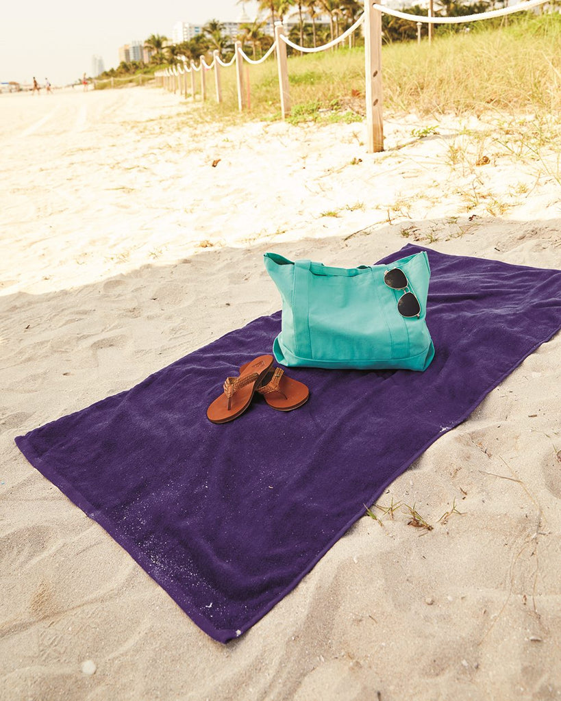 peter cooper comets royal velour beach towel - qv3060 w/ logo 1 on front