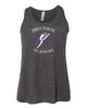 Precision Dance BC Flowy Racerback Tank - 8800Y w/ White & Purple Logo on Front