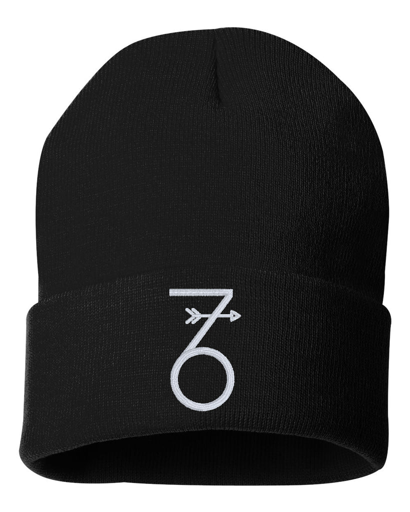 Troop 76 Solid 12" Cuffed Beanie - SP12 w/ 76 emblem Embroidered on Front