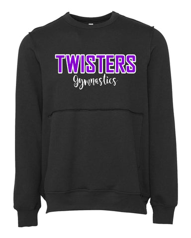TWISTERS Gymnastics Silver JERZEES - Dri-Power® 50/50 T-Shirt - 29MR w/ Twisters V24 Design on Front.