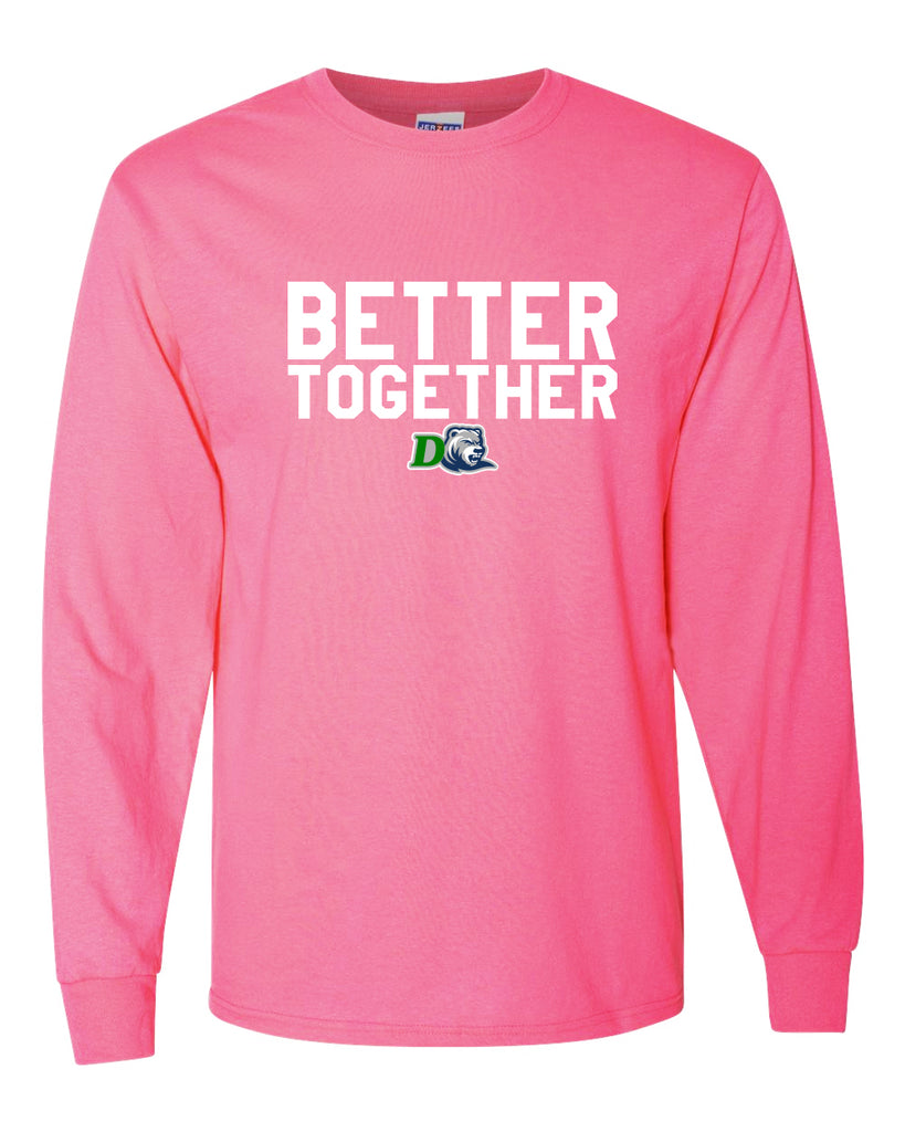 Drew Volleyball JERZEES - Dri-Power® 50/50 Long Sleeve T-Shirt w/ Better Together Design on Front.