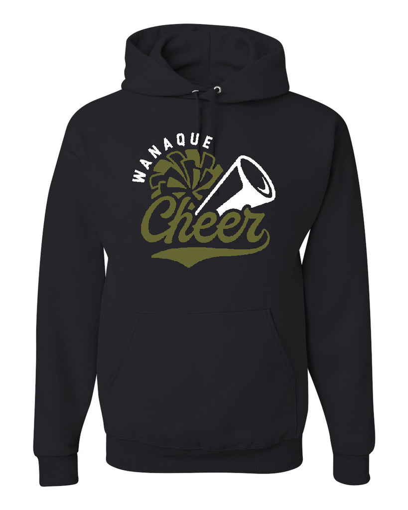 Wanaque Cheer JERZEES - NuBlend® Hooded Sweatshirt - 996MR w/ Cheer 334 Design on Front.