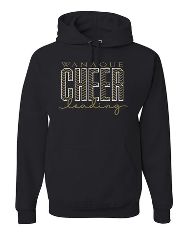 Wanaque Cheer NuBlend® Hooded Sweatshirt w/ Together We Fight Design Front & Back.
