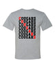 Hazleton Area Cougars - Sport Gray JERZEES - Dri-Power® 50/50 T-Shirt - 29MR w/ Cougars Crossword Design on Front.