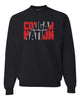 Hazleton Area Cougars - Black JERZEES - NuBlend® Crewneck Sweatshirt - 562MR w/ Cougar Nation Design on Front.