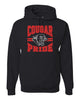 Hazleton Area Cougars - Black JERZEES - NuBlend® Hooded Sweatshirt - 996MR w/ Cougar Pride Design on Front.