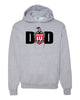 Lakeland Jr Soccer Club - Sport Gray JERZEES - NuBlend® Hooded Sweatshirt - 996MR w/ DAD Design on Front.