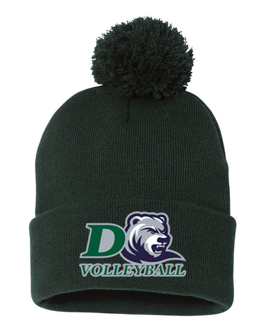 Drew Volleyball Sportsman - 8" Beanie - SP08 w/ 4 Color D-BEAR Design Embroidered on Front.